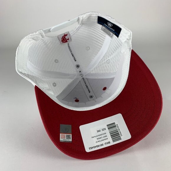Washington State Cougars NCAA Red Top of the World Snapback Trucker Hat New - Picture 4 of 5